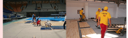Foto utilizzo pavimenti sportivi smontabili