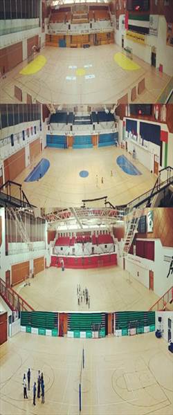 DUBAI 4 sport hall with sport PARQUET model SPLUGA