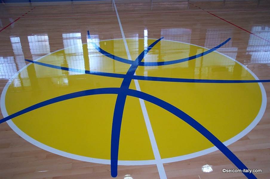 Color basketball court flooring