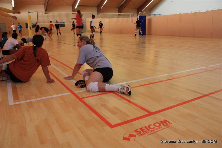 Maribor Slovenia August 2012 New sport parquet multi sport hall
